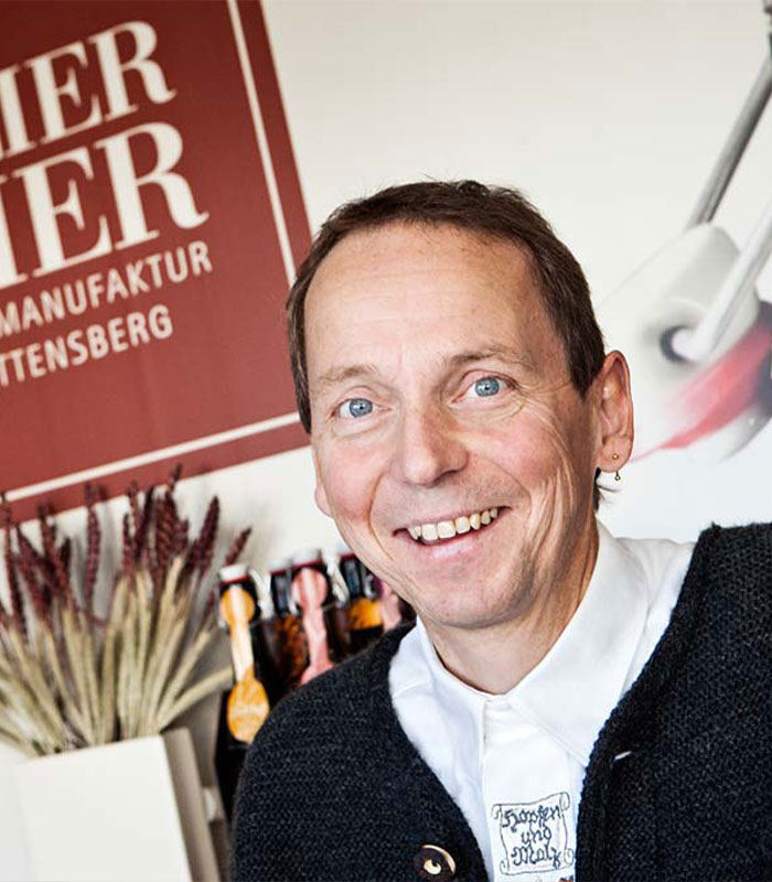 Das Foto zeigt den Besitzer der Biermanufaktur, Markus Klier.
