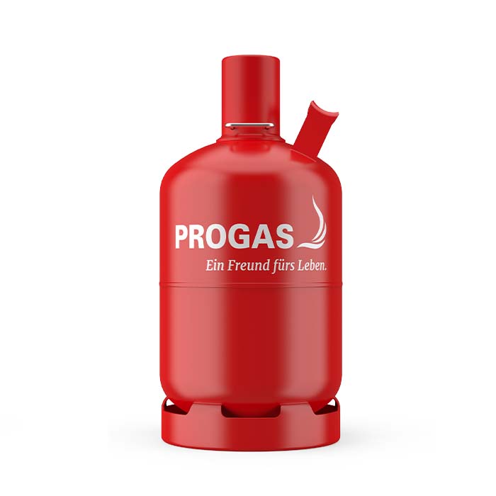 Die rote 5 kg Gasflasche von PROGAS.