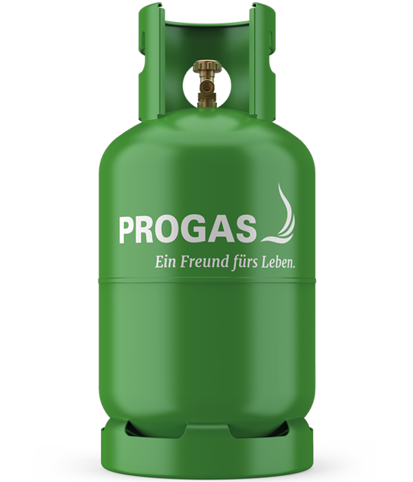 Grüne Treibgas/Staplergasflasche mit  Schriftzug PROGAS